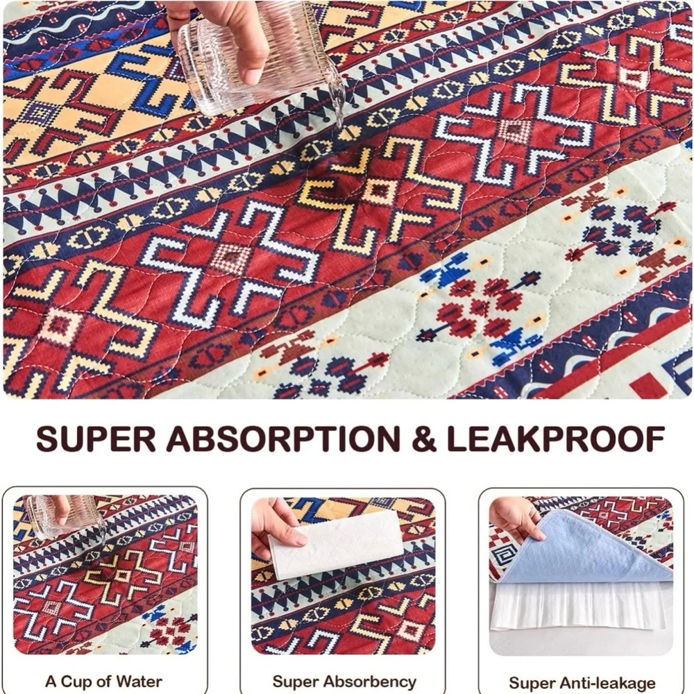 Geometric Pattern Washable Training Pee Pads - 2 Pack